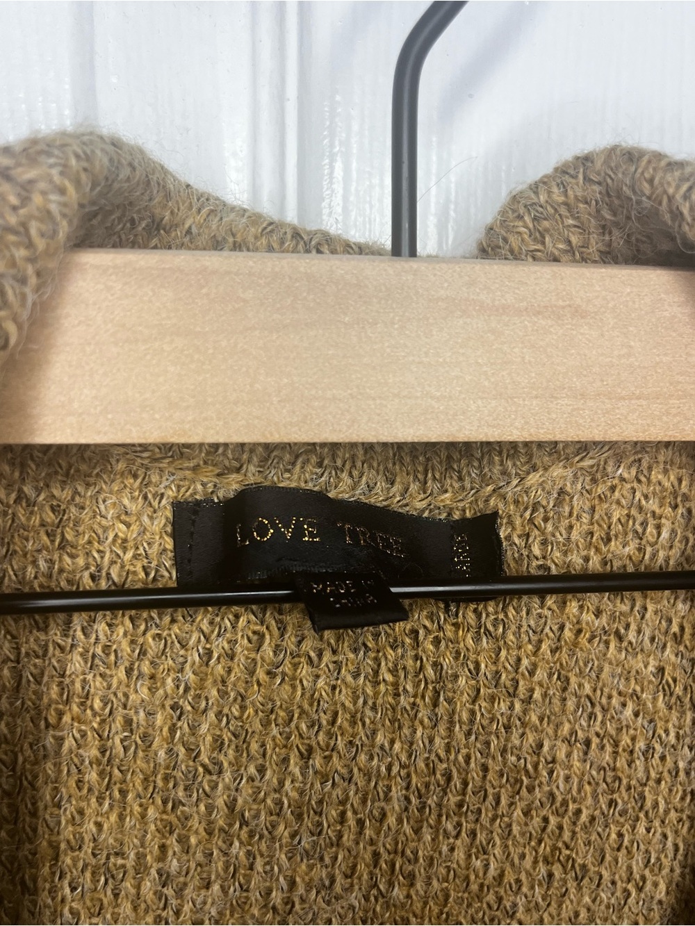 Love Tree Sleeveless Long Knit Vest in Camel Brown - Picture 3 of 8